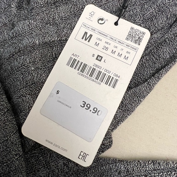 Zara Grey Knit Maxi Tunic NWT - Picture 7 of 7